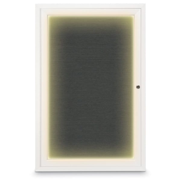 Hinge-less Radius Corkboard, 11"x13-1/2", Black Alum Frame/Cloud
